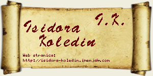 Isidora Koledin vizit kartica